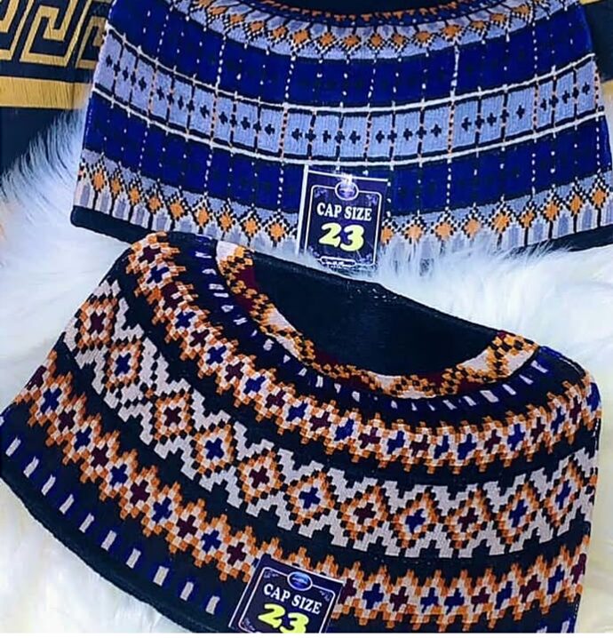 Traditional patterned caps