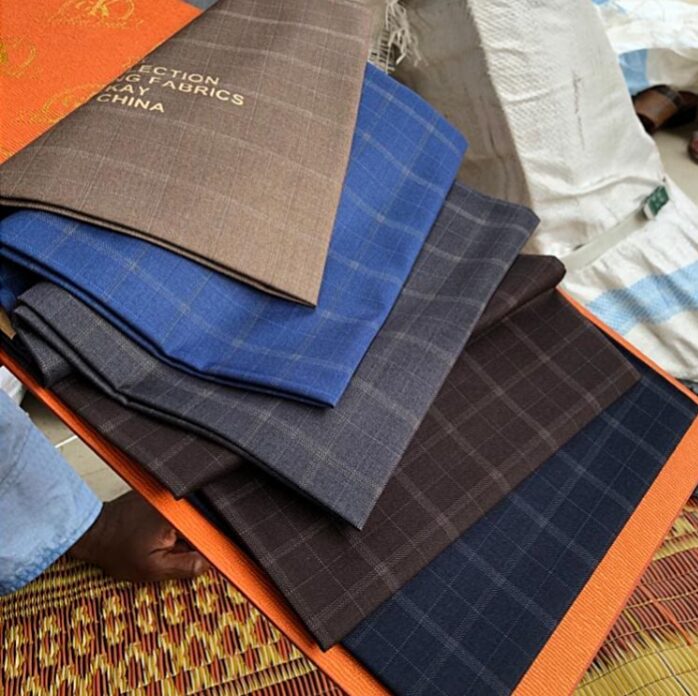Folded suiting fabrics