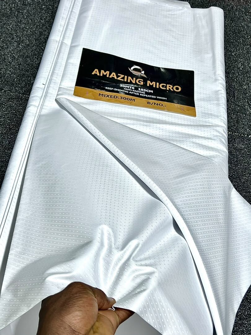 White fine textile fabric